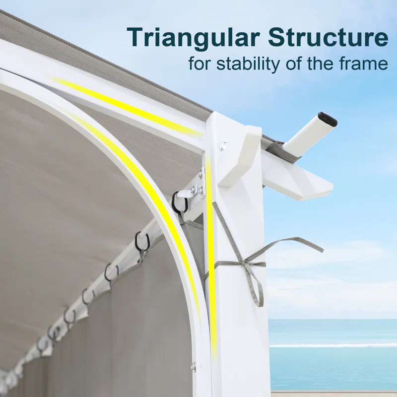 11 Ft. W X 11 Ft. D Pergola with Canopy